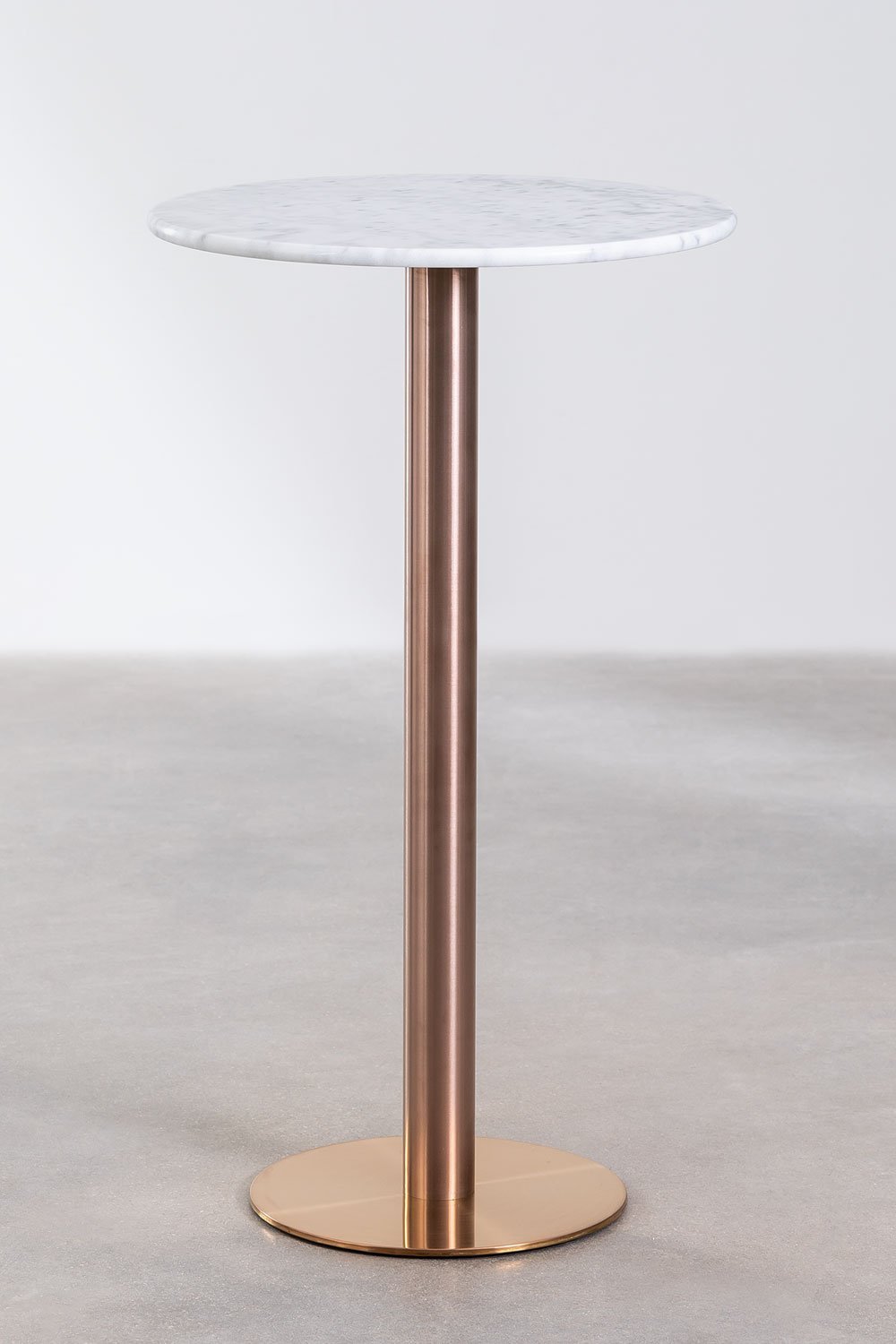 Table Haute de Bar Ronde en Marbre (Ø60 cm) Cosmopolitan, image de la galerie 1
