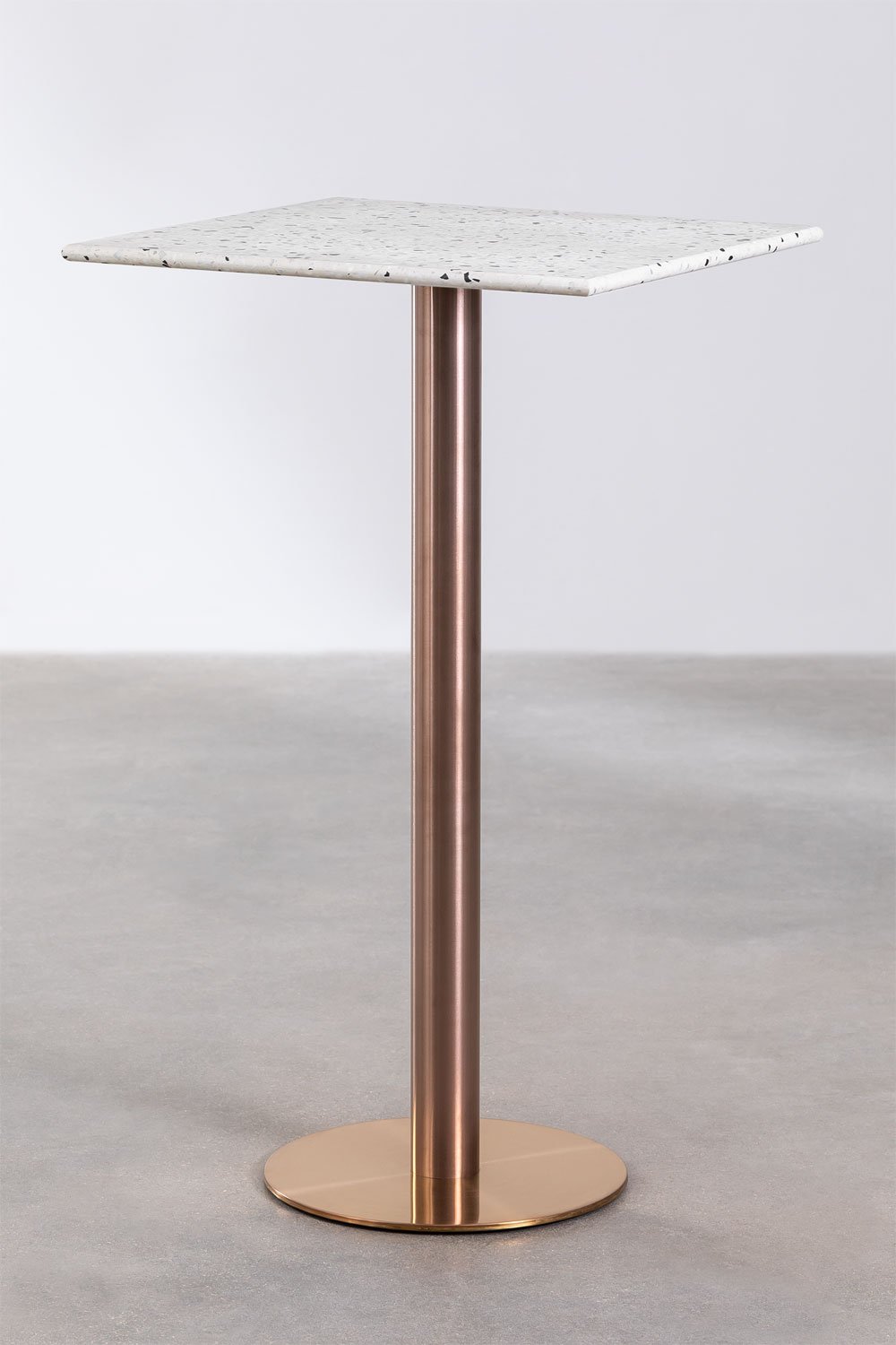Table Haute de Bar Carrée en Terrazzo (60x60 cm) Malibu, image de la galerie 1