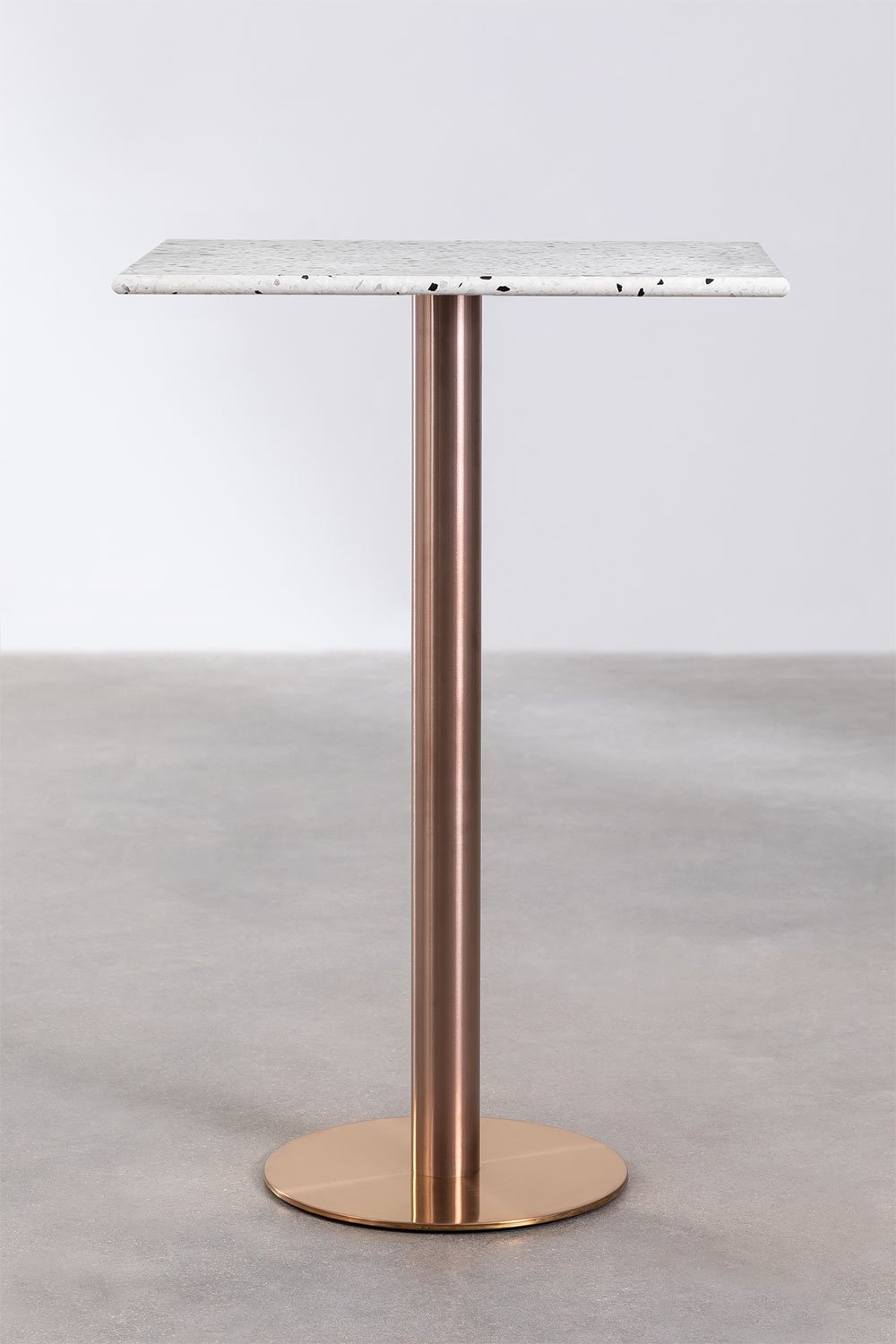 Table Haute de Bar Carrée en Terrazzo (60x60 cm) Malibu, image de la galerie 2