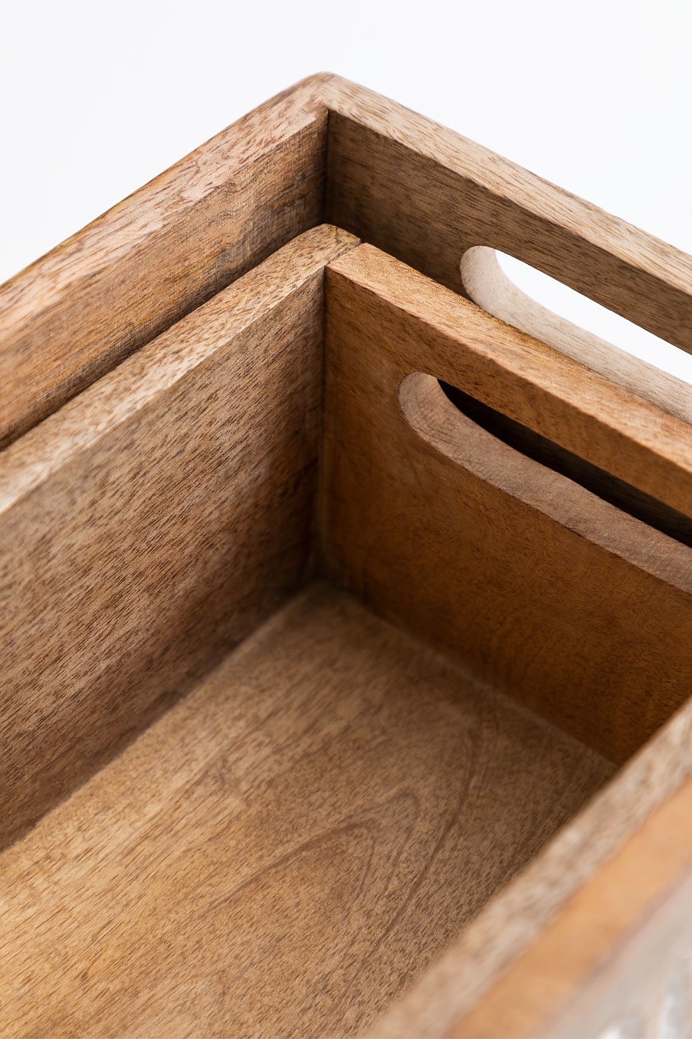 Lot de 2 boîtes de rangement Evelia en manguier    , image de la galerie 6