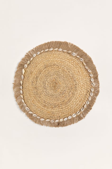 Coussin Rond en jute (Ø40 cm) Valikos