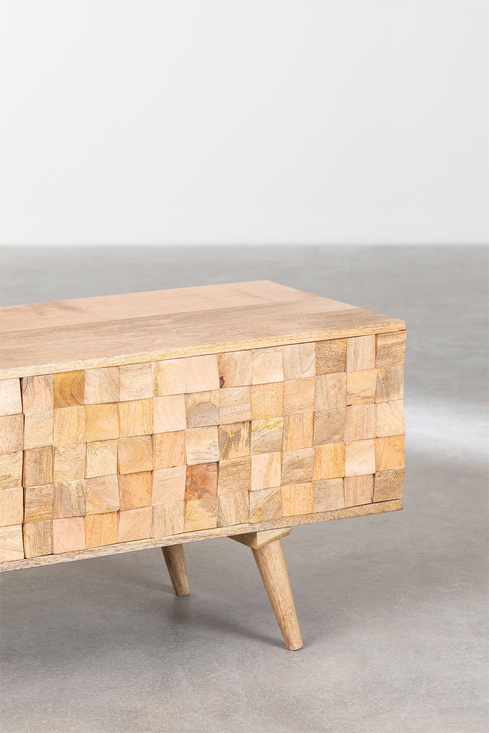 Meuble TV 200x40 cm en bois de manguier Jaralson, image de la galerie 5