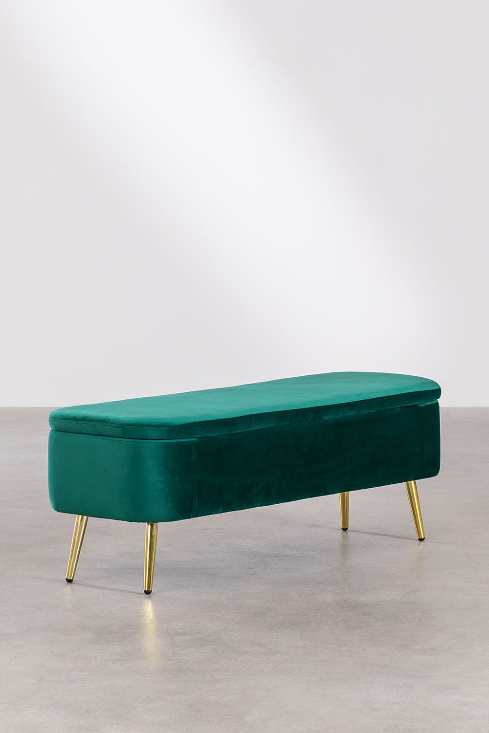 Banc coffre en velours Izadi, image de la galerie 2