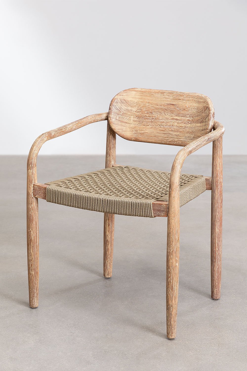 Chaise de salle à manger avec accoudoirs en bois Naele, image de la galerie 2