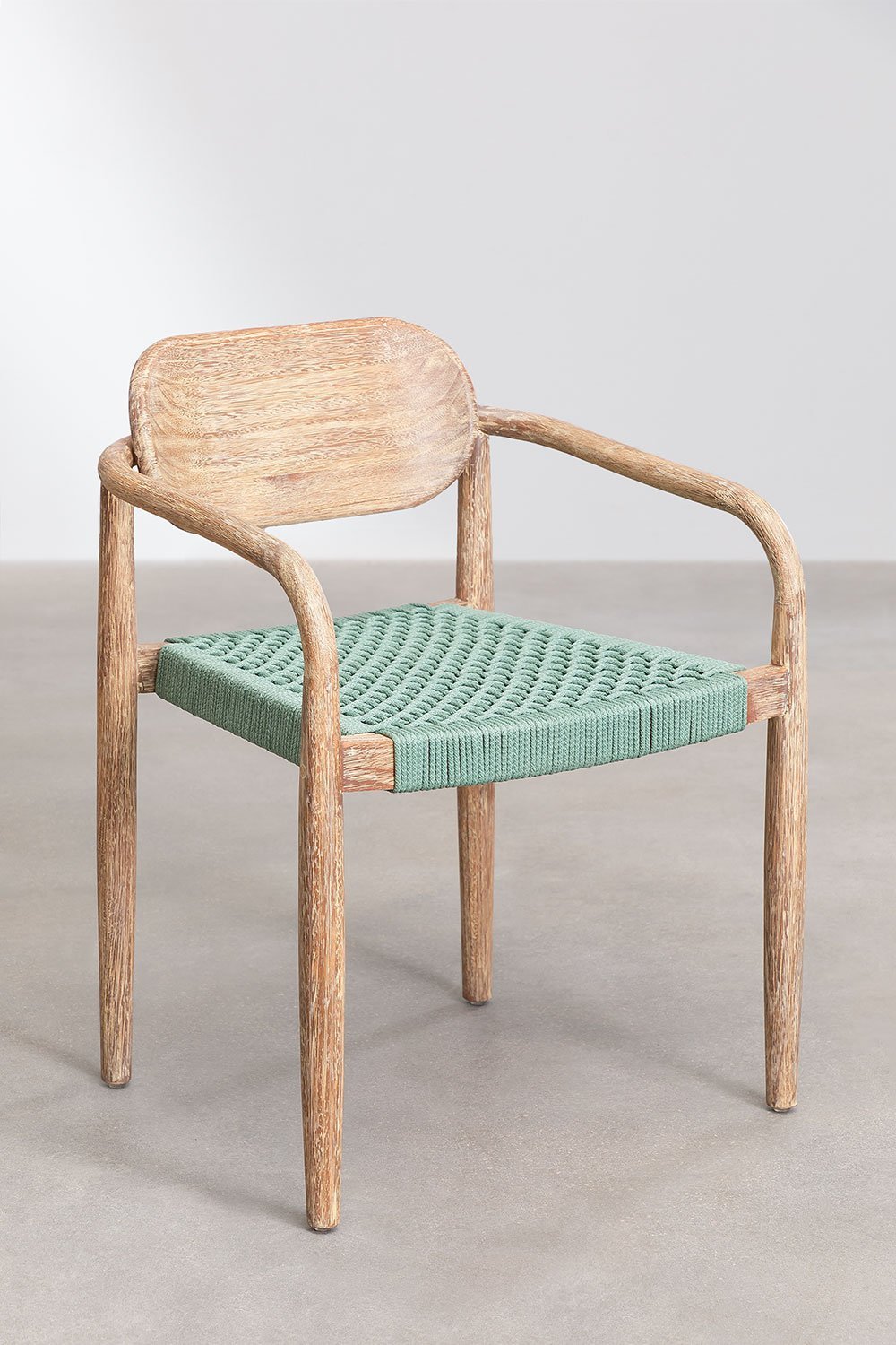 Chaise de salle à manger avec accoudoirs en bois Naele, image de la galerie 2