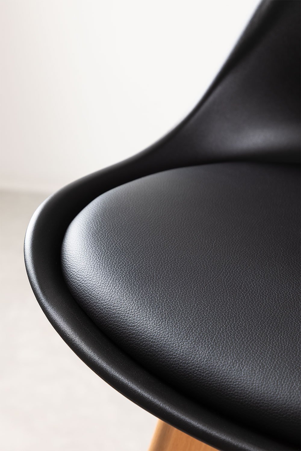 Pack de 4 tabourets hauts 75 cm avec coussin en similicuir Nordic, image de la galerie 5