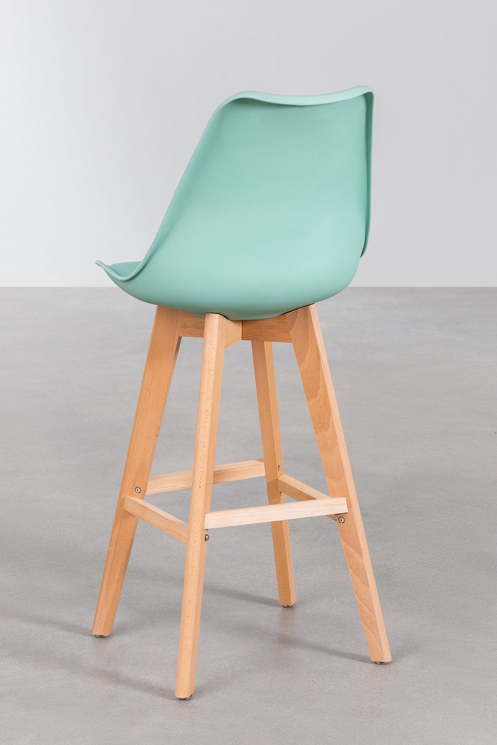 Pack de 4 tabourets hauts 75 cm avec coussin en similicuir Nordic, image de la galerie 4