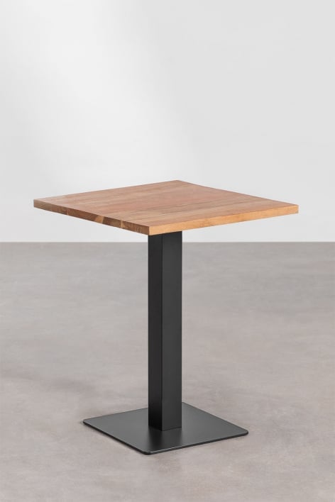 Table de Bar Carrée en Bois d'Acacia Ristretto - ↔︎ 60 cm
