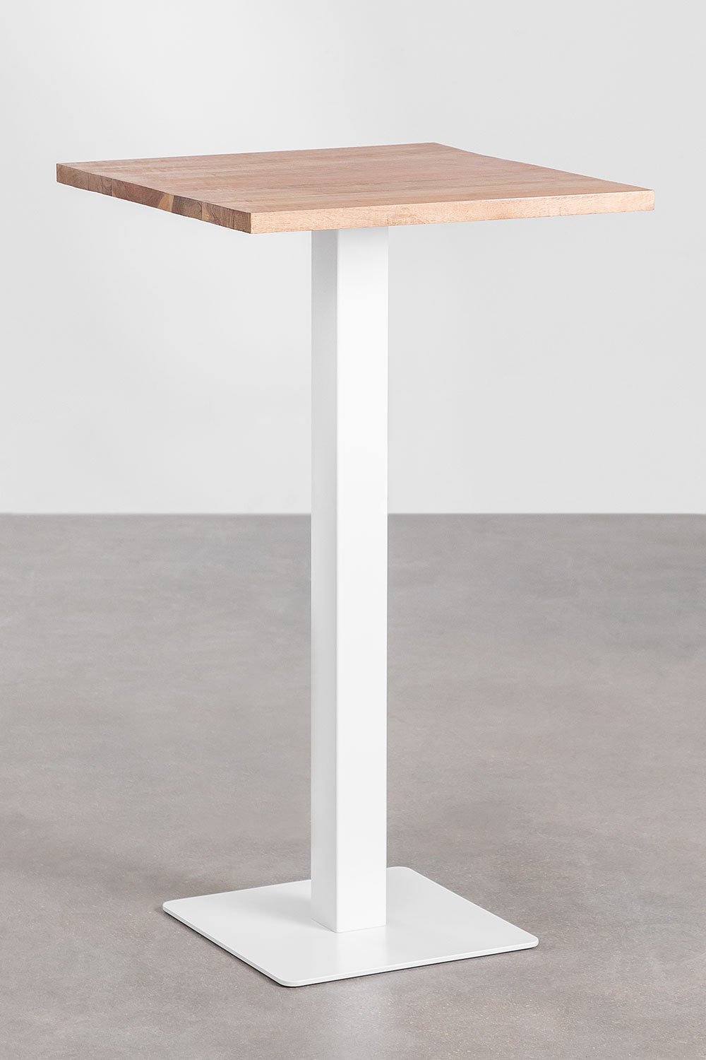 Table de Bar Haute Carrée en Bois d'Acacia Ristretto, image de la galerie 1