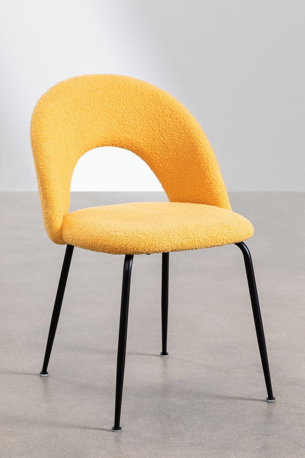 Chaise de salle à manger rembourrée en chenille Glorys Style, image de la galerie 1