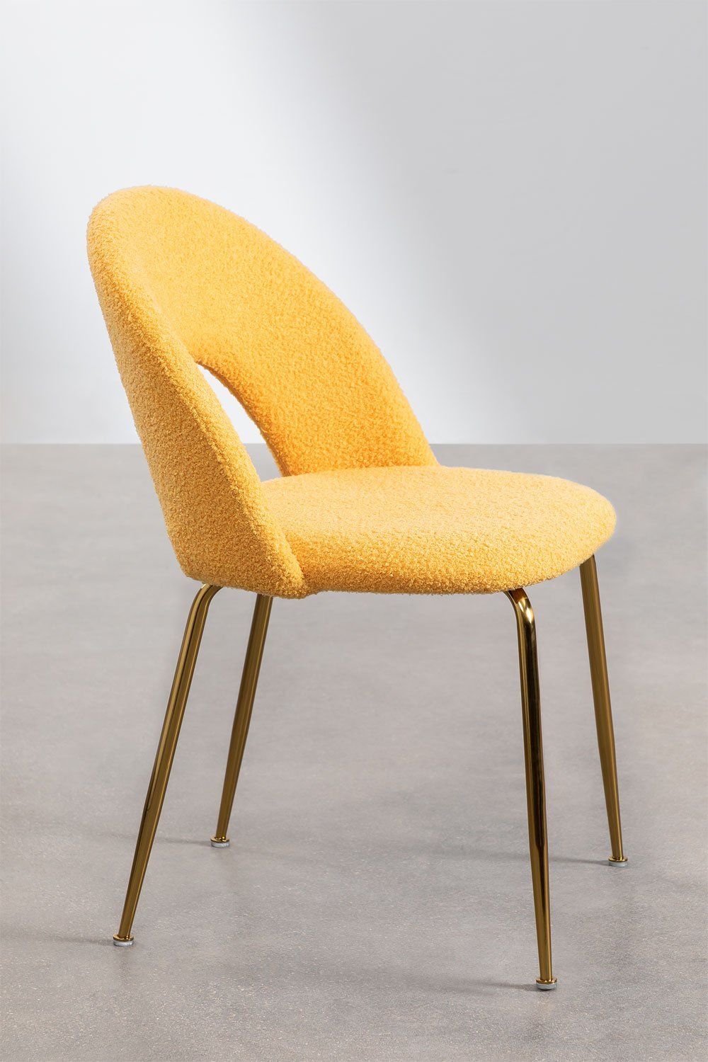 Chaise de salle à manger rembourrée en chenille Glorys Style, image de la galerie 2