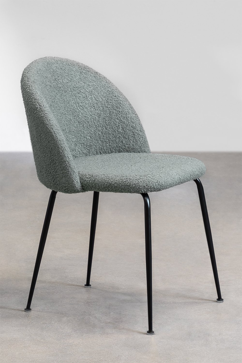 Chaise de salle à manger en tissu bouclette Kana Design, image de la galerie 4