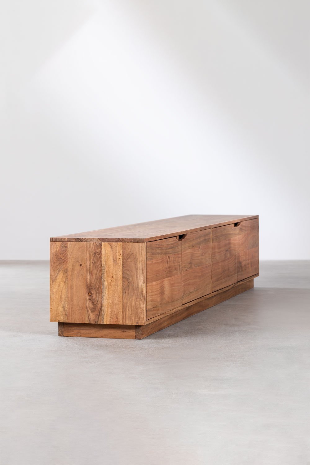 Meuble TV 200x40 cm en bois d'acacia Tasmani, image de la galerie 3