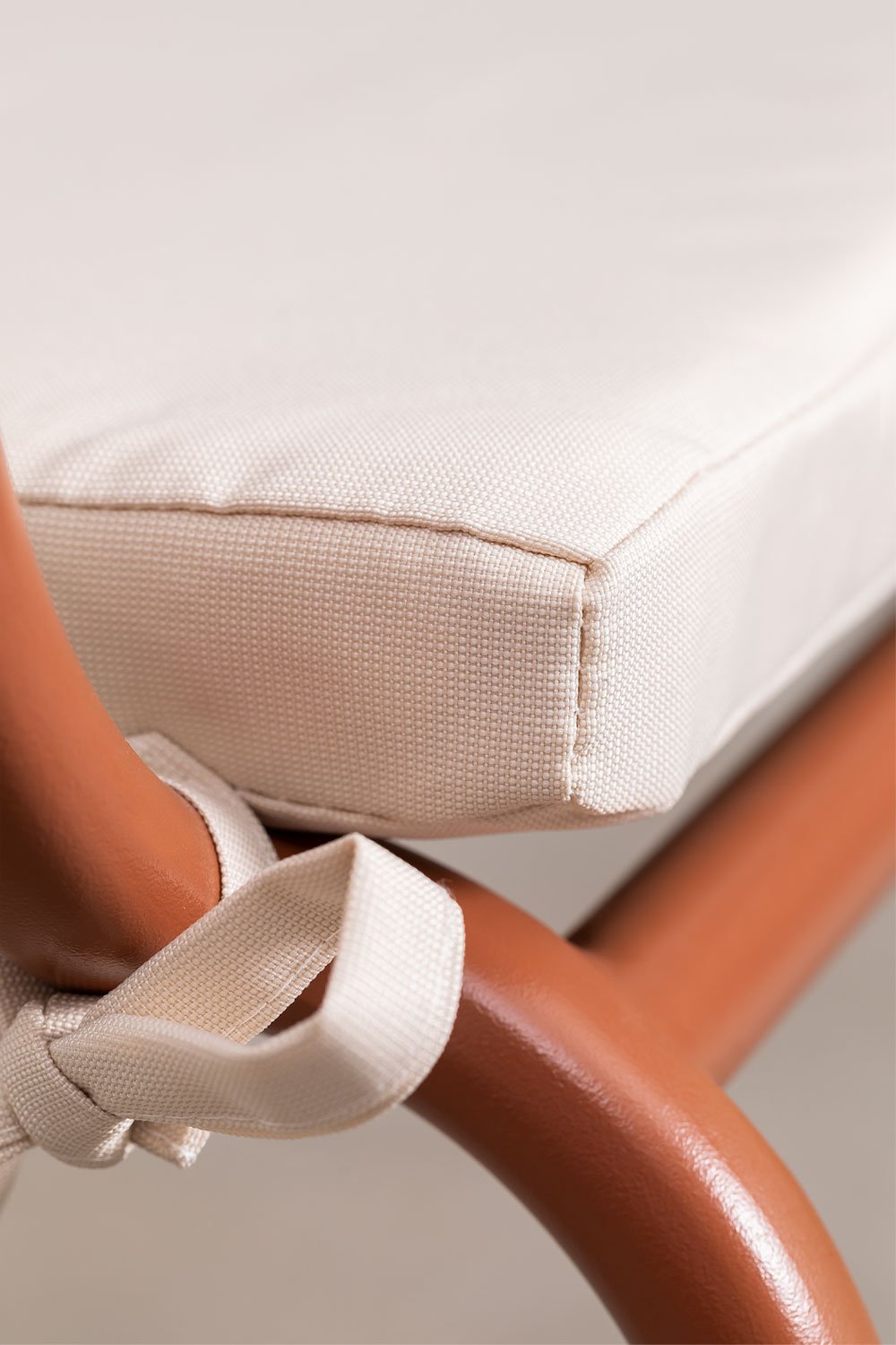 Lot de 4 chaises de salle à manger empilables avec accoudoirs en aluminium et corde tressée Arhiza    , image de la galerie 7