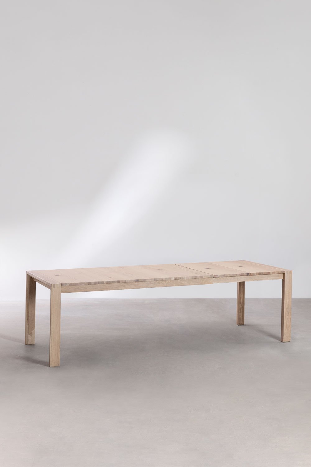 Table de salle à manger rectangulaire 170-250x95 cm extensible en bois Quëbi, image de la galerie 4