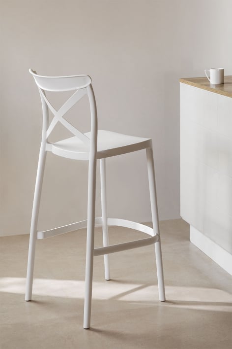 Tabouret haut 75cm blanc Otax - Blanc