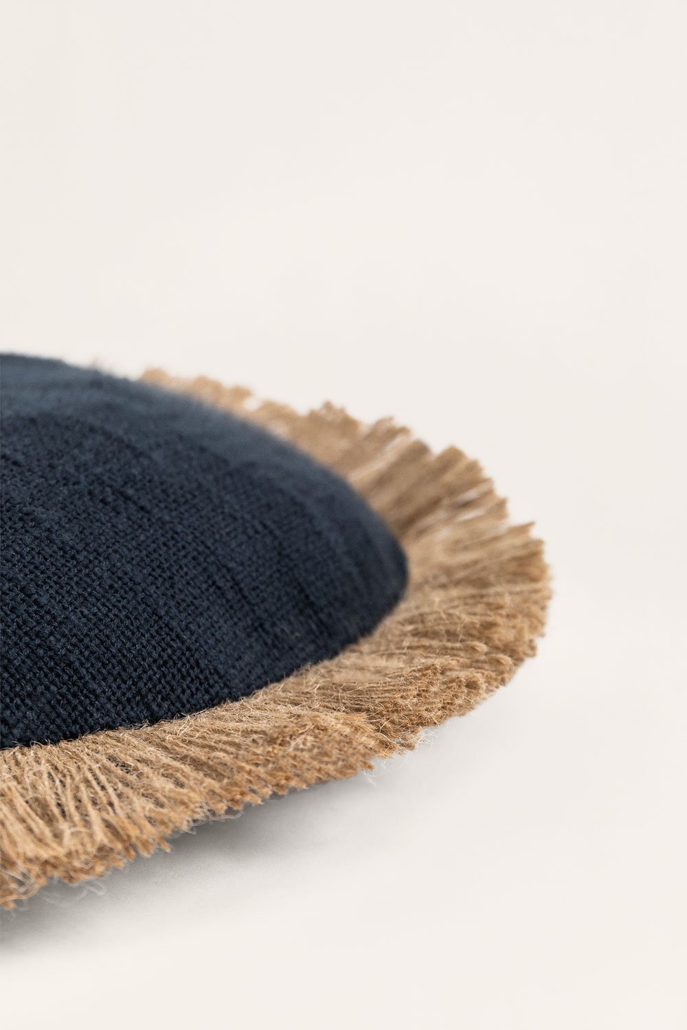 Coussin rond Ø40 cm en coton Paraiba, image de la galerie 5