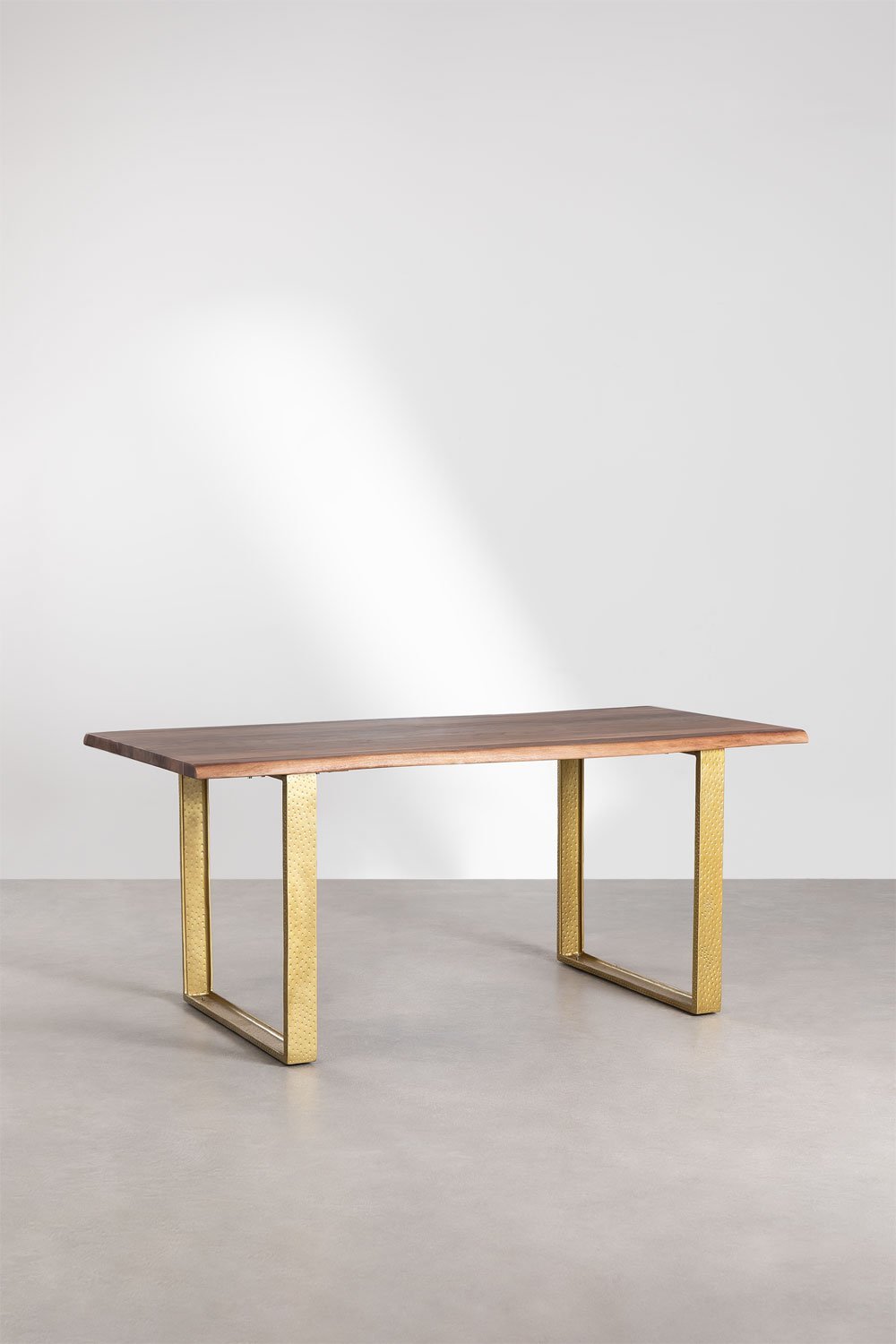 Table de Salle à Manger Rectangulaire en Bois d'Acacia (180x90 cm) Assier, image de la galerie 2