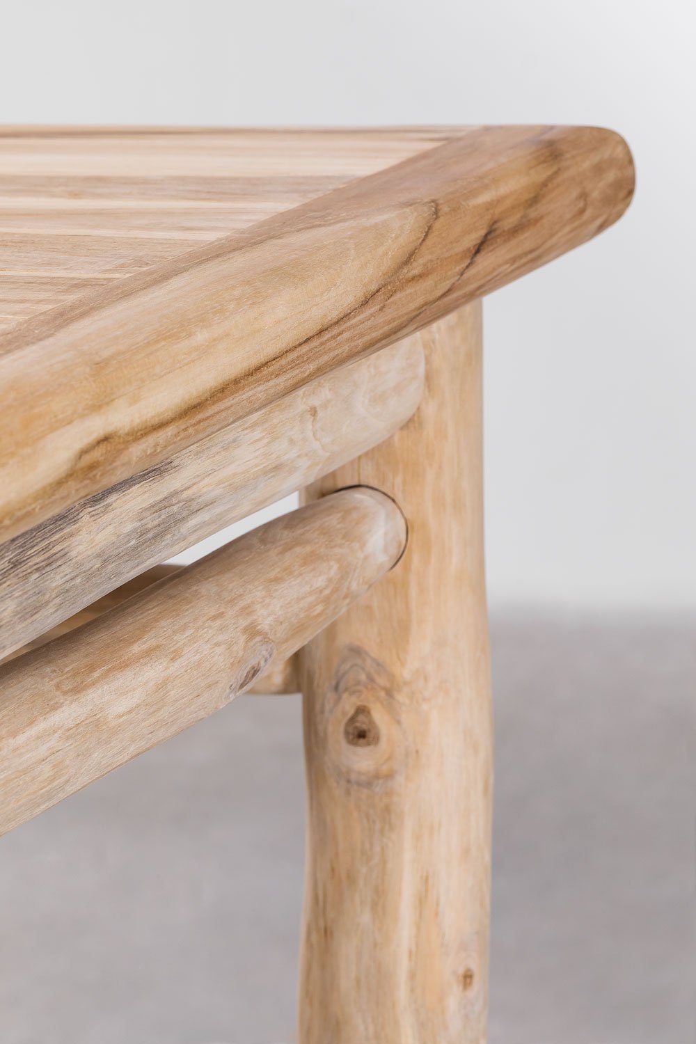 Table haute rectangulaire 134x65 cm en bois de teck Narel   , image de la galerie 3