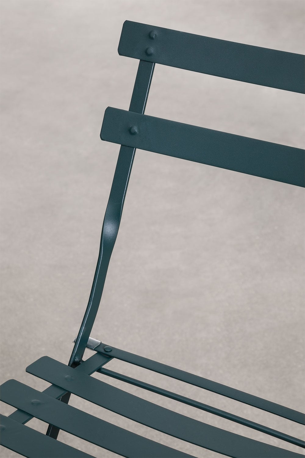 Ensemble de table de jardin ronde Sergey, Ø60 cm, en acier et deux chaises de jardin pliantes           , image de la galerie 10