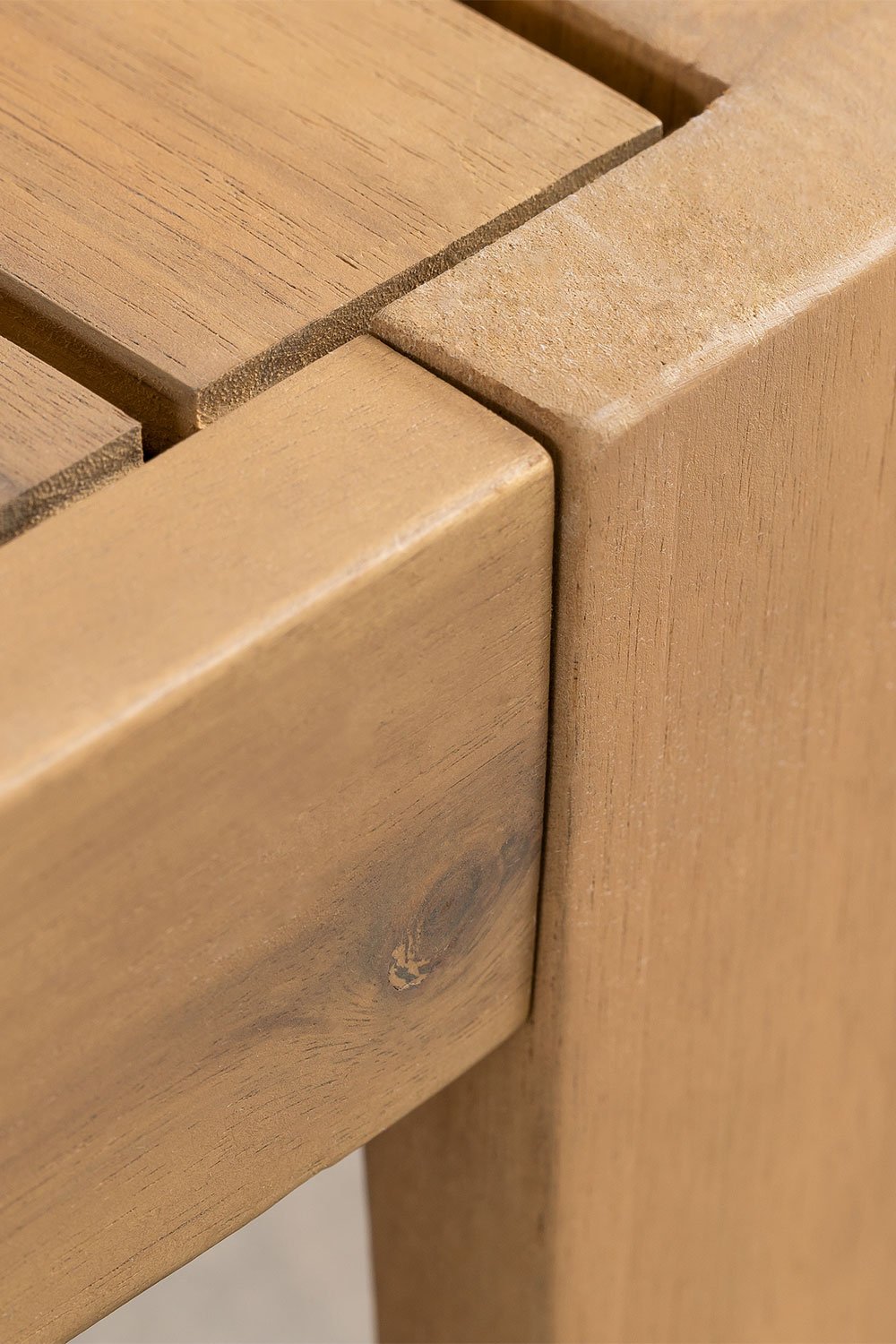 Table basse de jardin carrée 60x60 cm en bois d'acacia Filips, image de la galerie 5