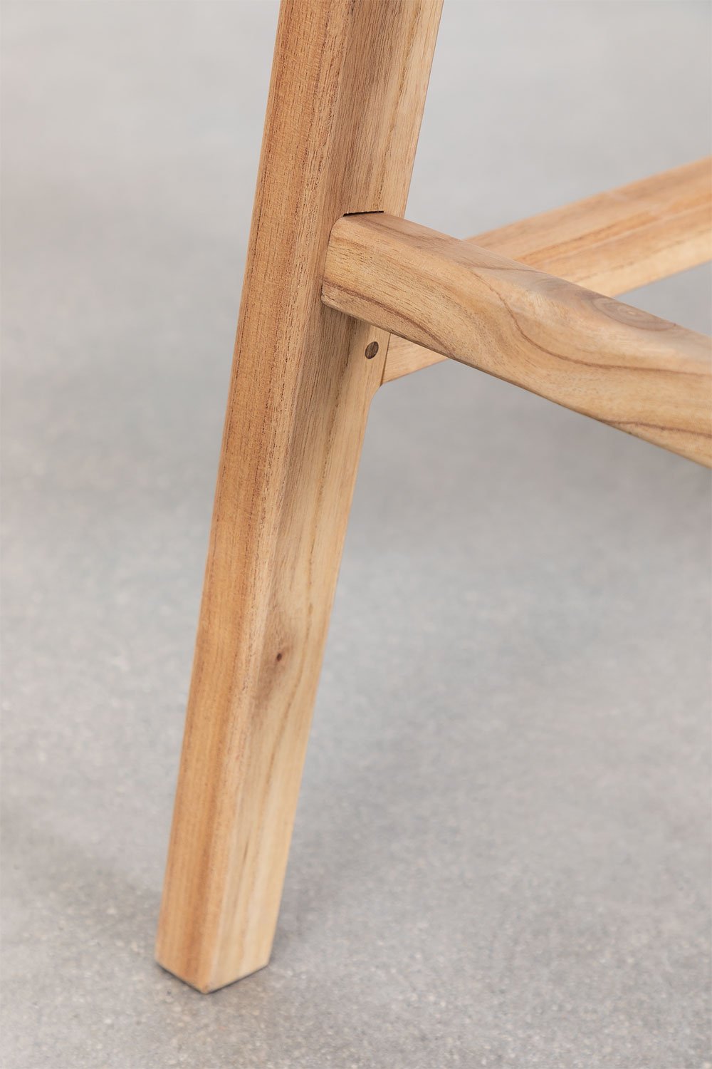 Tabouret haut 60 cm en bois et cuir Zaid  , image de la galerie 6