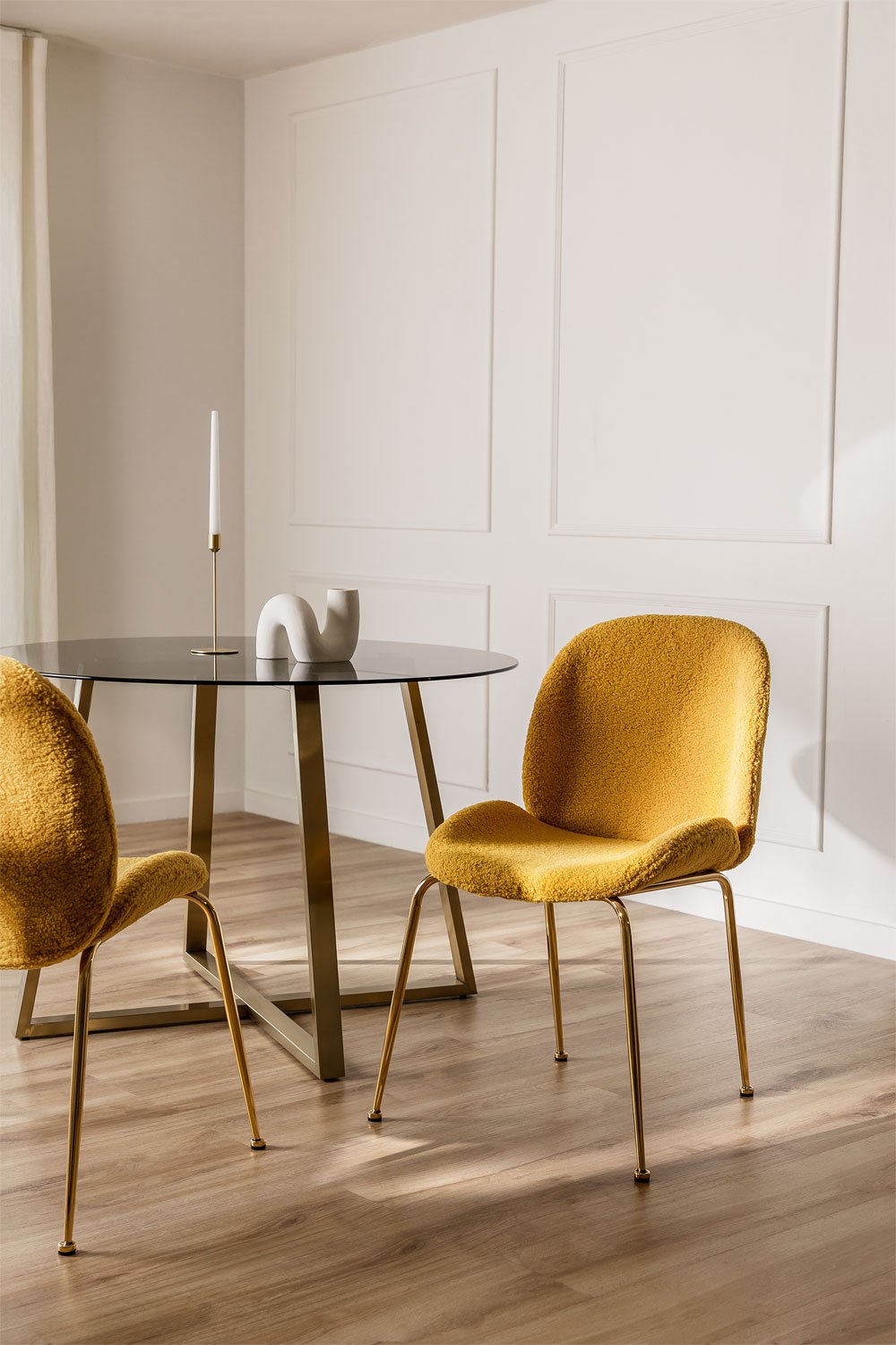 Lot de 2 chaises de salle à manger en chenille Pary, image de la galerie 1