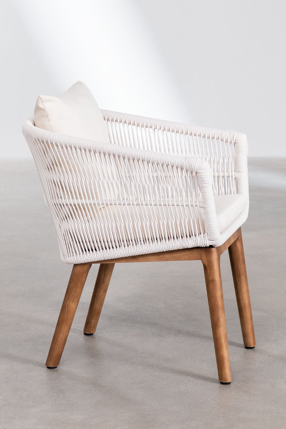 Pack de 2 chaises de salle à manger en bois d'acacia et corde tressée Barker, image de la galerie 3