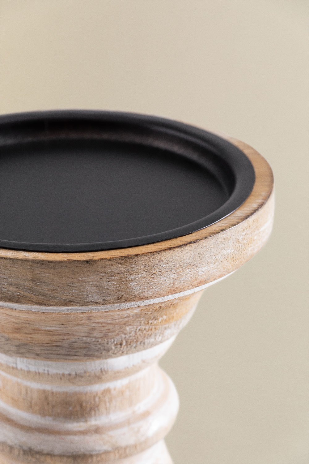 Set de 2 bougeoirs Biny en manguier         , image de la galerie 4