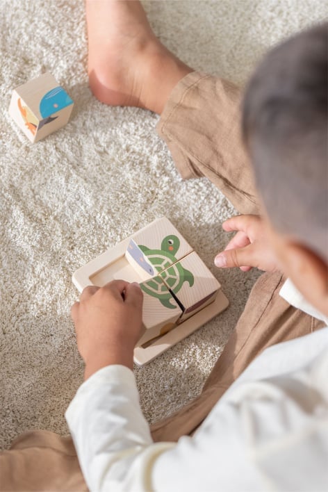 Puzzle en bois de 4 pièces Lopart Kids