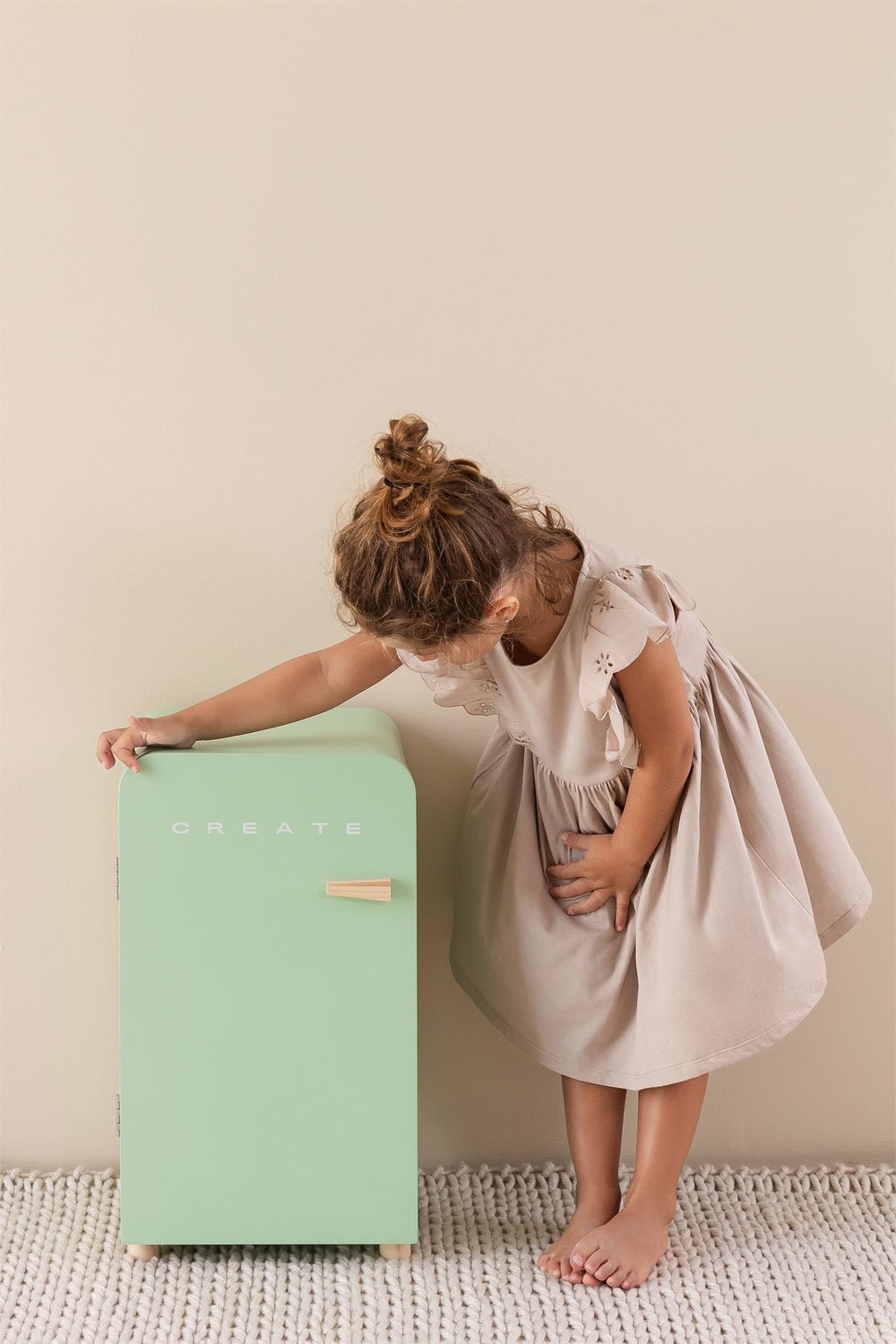 Réfrigérateur Retro en bois Create Kids - SKLUM