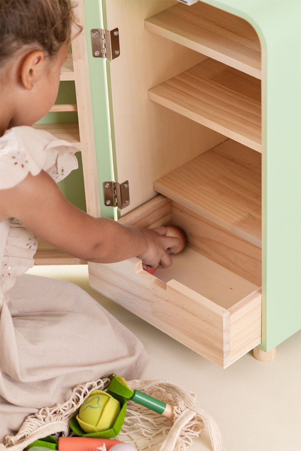 Réfrigérateur Retro en bois Create Kids - SKLUM