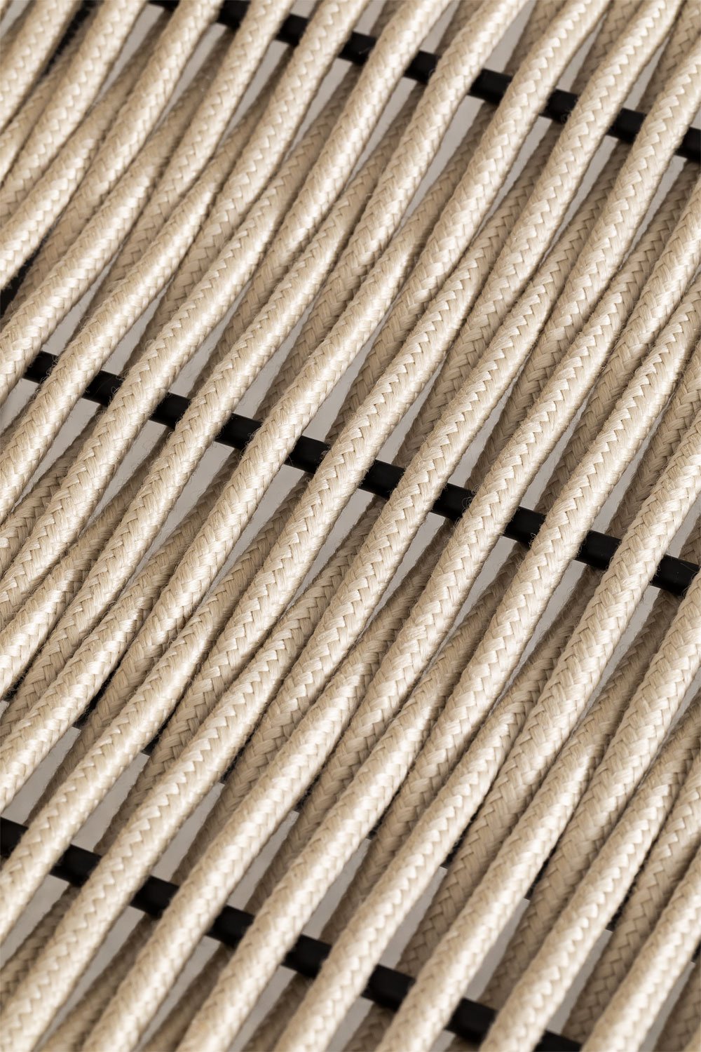 Pack de 4 chaises de jardin empilables en fer et corde tressée Keiller, image de la galerie 7