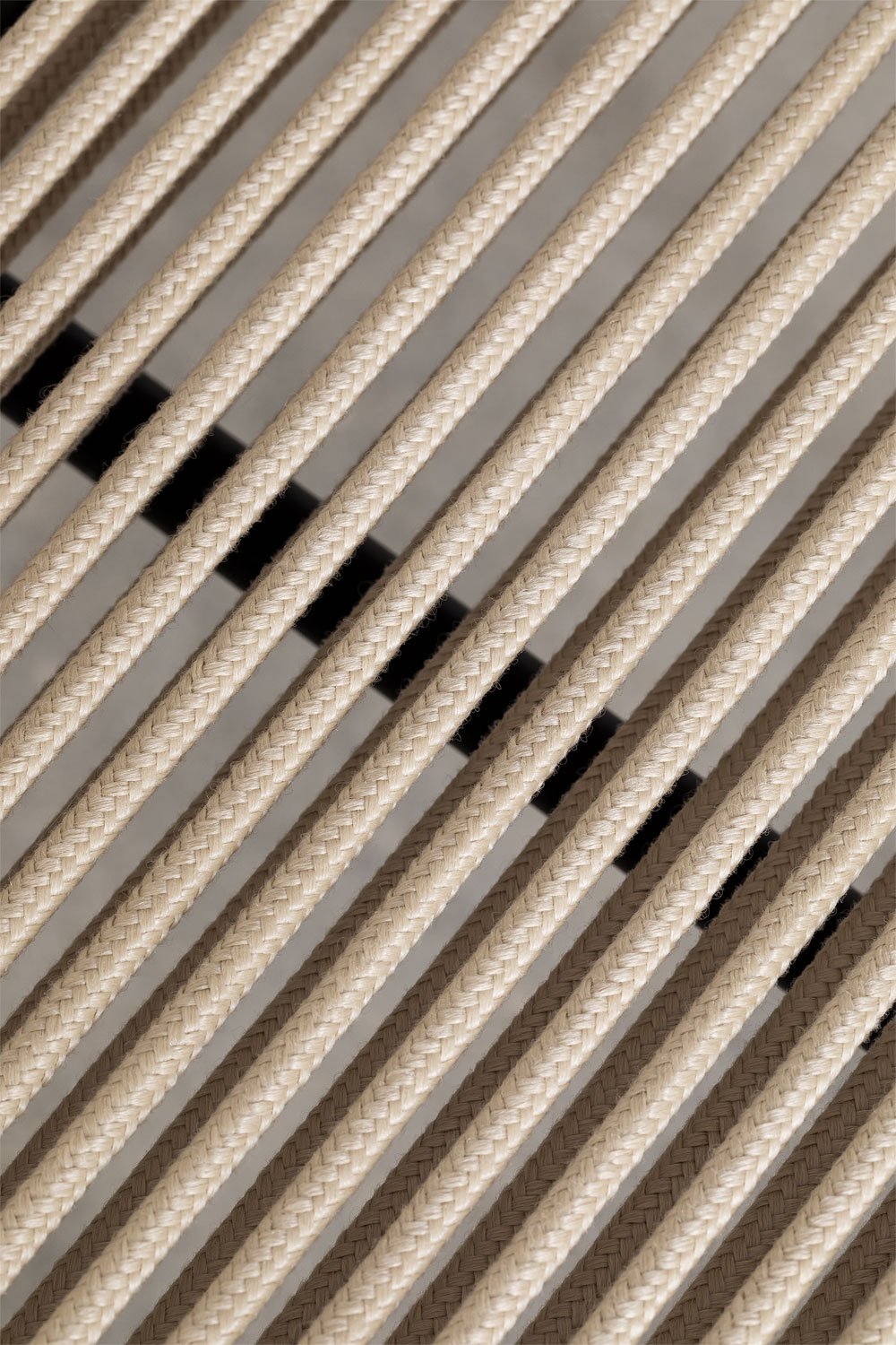 Pack de 2 chaises de jardin empilables en fer et corde tressée Mileyd, image de la galerie 7