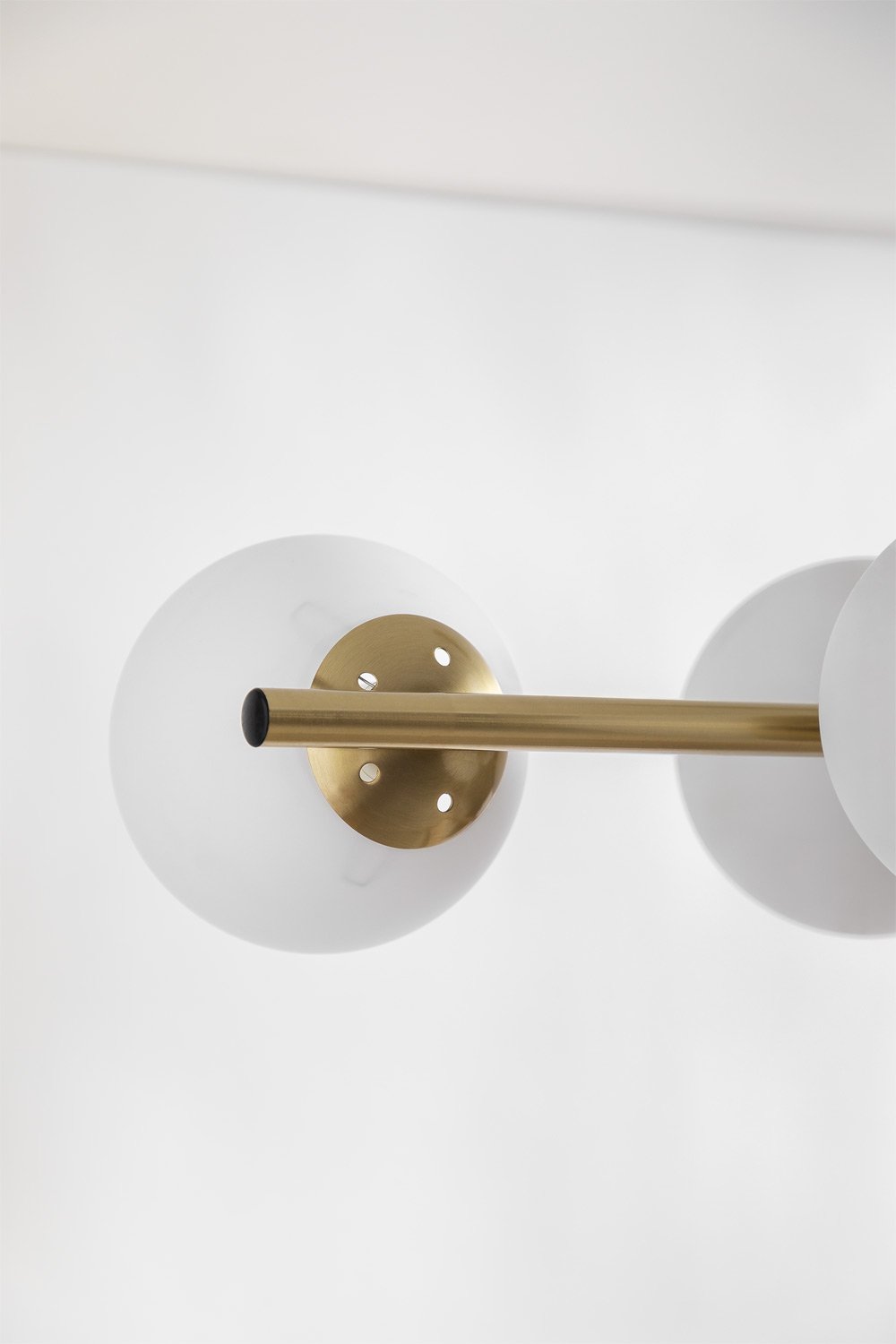 Plafonnier en fer et boules de verre Uvol , image de la galerie 5