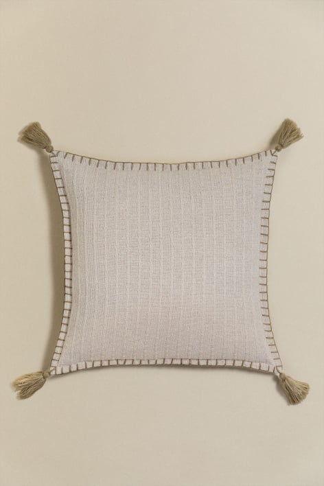 Coussin carré en coton et lin (45x45 cm) Gautier 