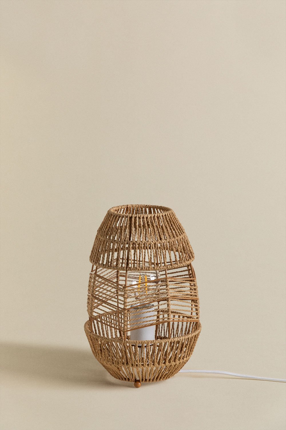 Lampe en papier tressé Menak, image de la galerie 3