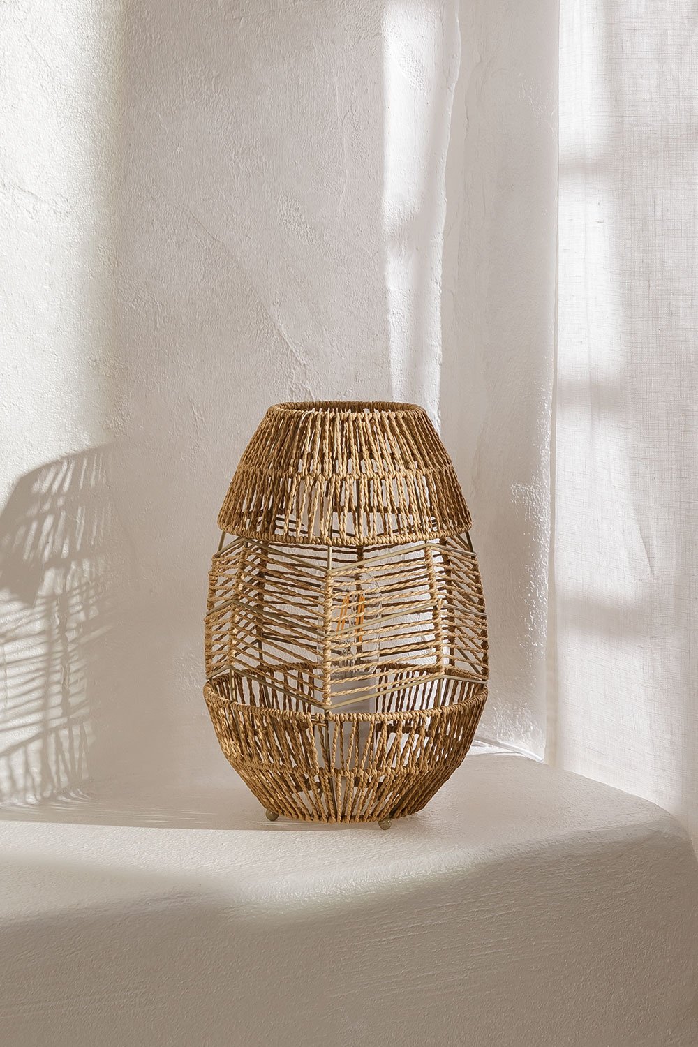 Lampe en papier tressé Menak, image de la galerie 1