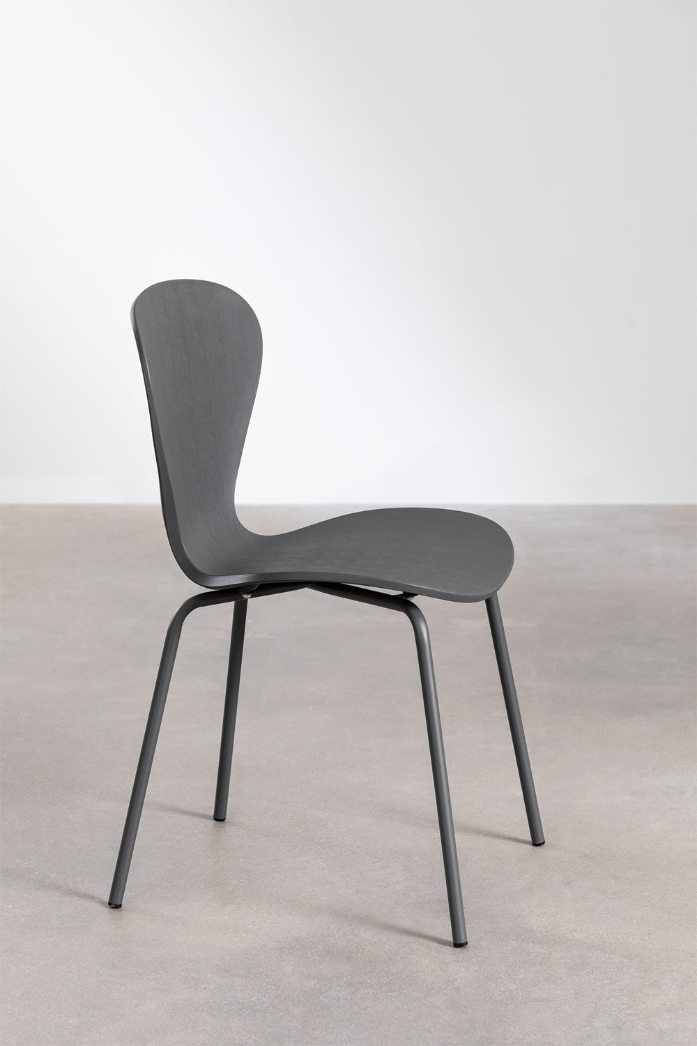 Pack de 4 chaises de salle à manger empilables en polypropylène et fer Uit Colors, image de la galerie 3