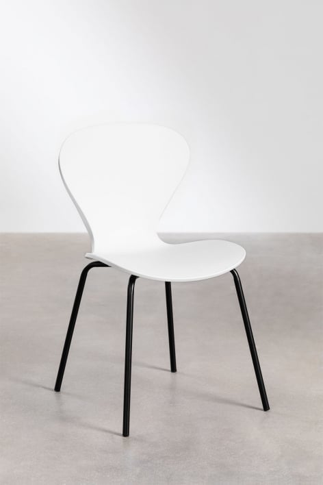 Chaise de salle à manger empilable Uit - Blanc