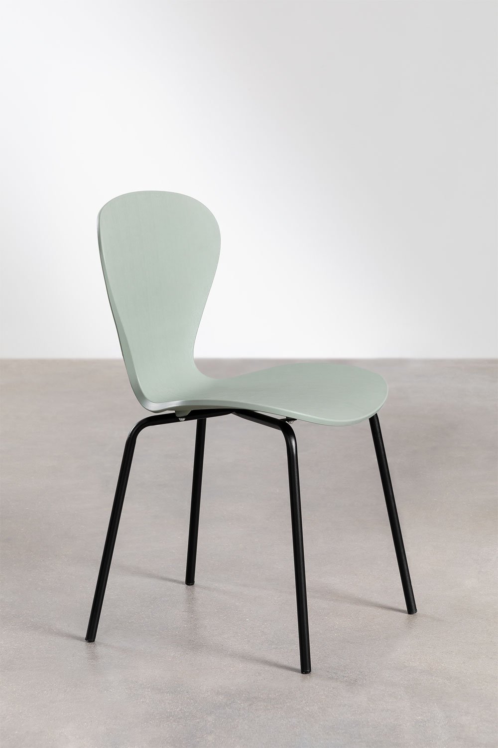 Lot de 2 chaises de salle à manger empilables, image de la galerie 2