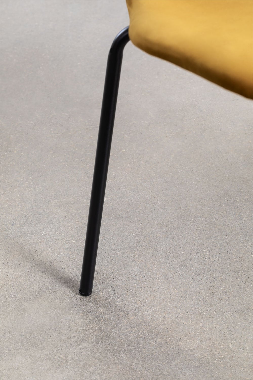 Pack de 4 chaises de salle à manger empilables en velours, image de la galerie 6