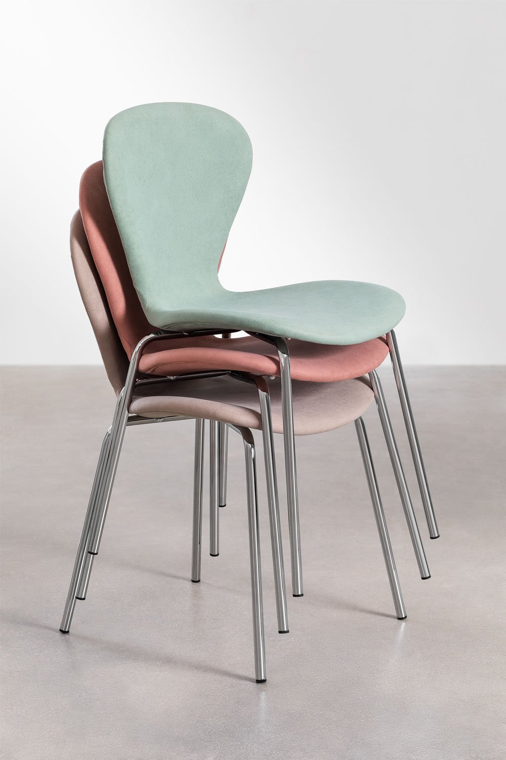 Chaise de salle à manger empilable rembourrée Uit, image de la galerie 8
