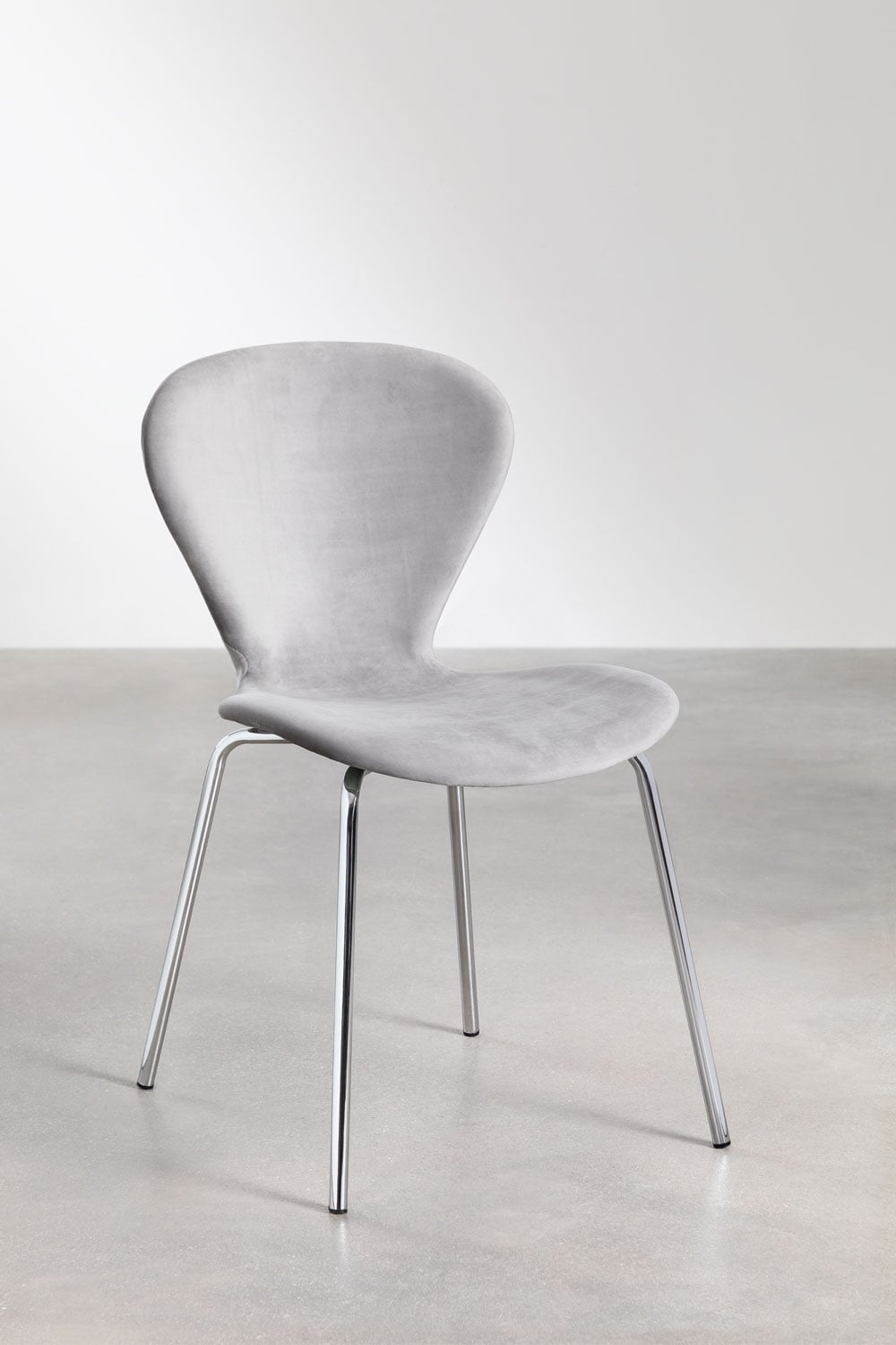 Lot de 2 chaises de salle à manger empilables en velours Uit, image de la galerie 2