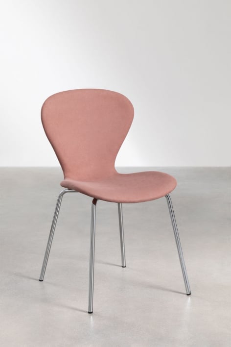 Lot de 4 chaises de salle à manger empilables rembourrées Uit