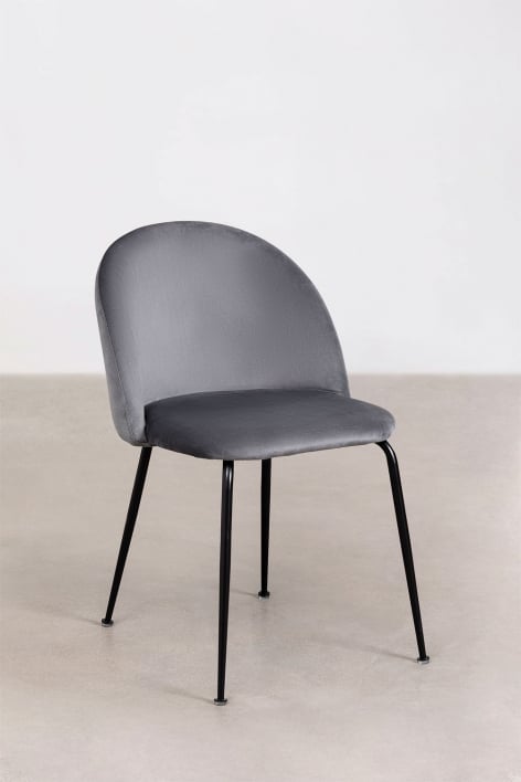 Pack de 2 chaises de salle à manger en velours Kana Design