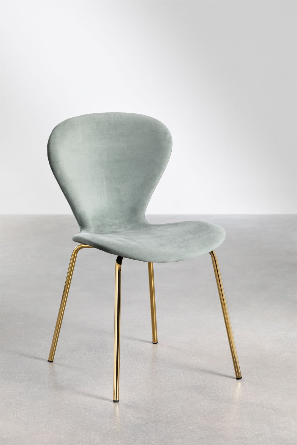 Chaise de salle à manger empilable en velours Uit, image de la galerie 2