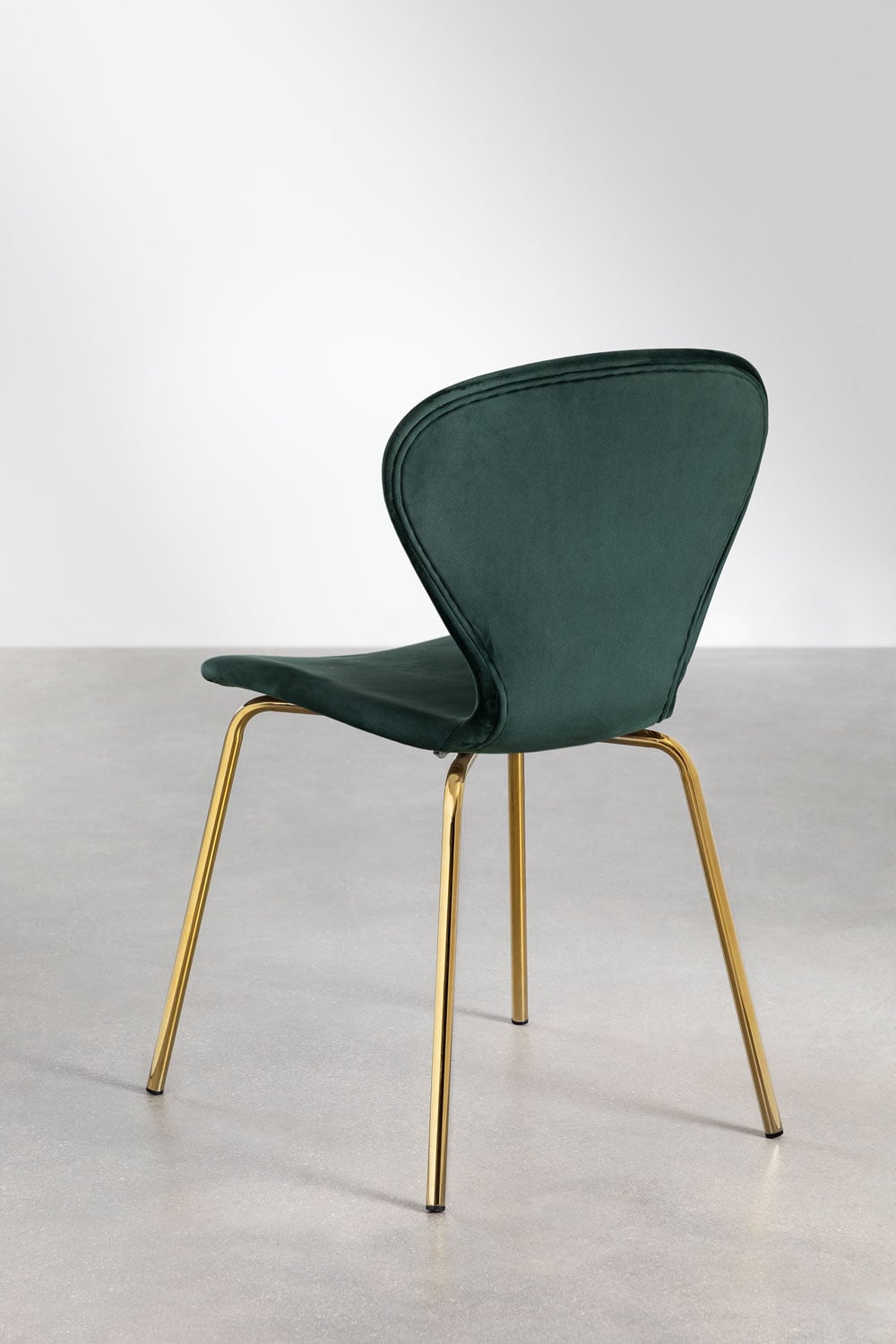 Pack de 4 chaises de salle à manger empilables en velours, image de la galerie 4