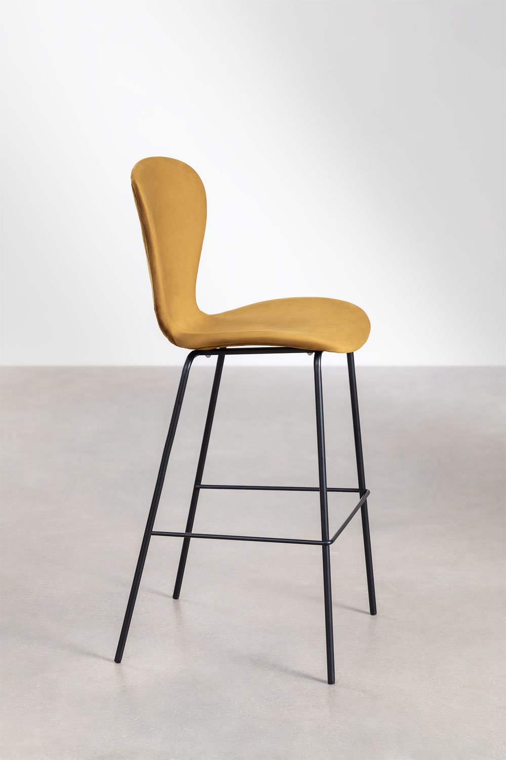 Tabouret haut en velours Uit, image de la galerie 2