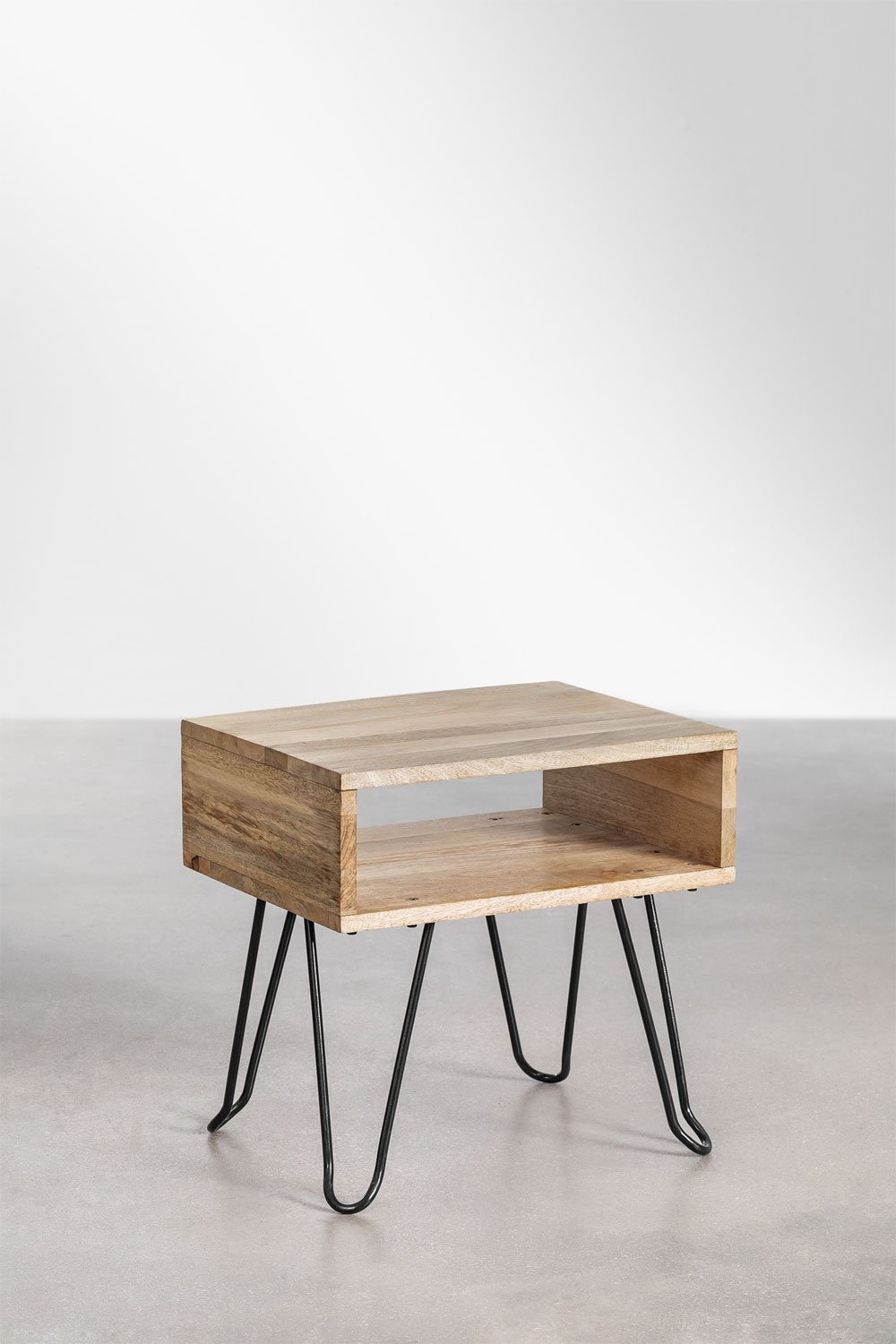 Table de chevet en bois recyclé Tital, image de la galerie 1